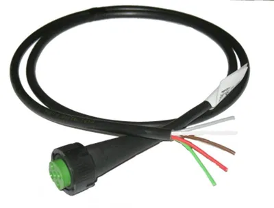 Produktbild von 1 x Aspöck - open End - Kabel 1m - 5 polig - Bajonett Anschluss - Grün