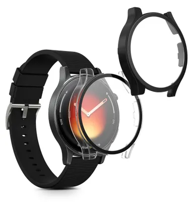 Produktbild von kwmobile 2x Glas Hülle für Xiaomi Watch 5 Schutzhülle - Fullbody Fitnesstracker Case Set aus Glas - Schwarz Transparent