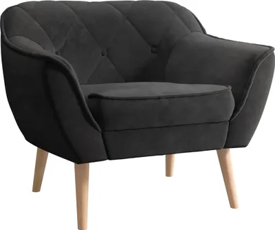 Produktbild von MIRJAN24 Sessel Skand 1, Polstersessel mit Wellenfeder, Holzfüße, Wohnzimmer Kollektion (Farbe: Kronos 34)