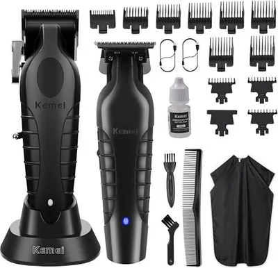 Produktbild von Kemei Hair Trimmer Männer, professionelles Set, Wireless Zero Gap Men LED -Display, 11 Guide Combs