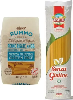 Produktbild von 12er-Pack Testpaket Pasta Rummo Penne Rigate Divella Spaghetti Senza Glutine, Glutenfreie Nudeln Italienische Pasta 400g