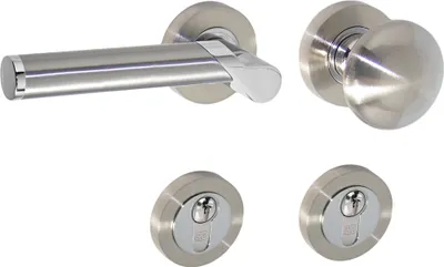 Produktbild von Türbeschlag 1574-S R WE-PZ Links Chrom - Niro Türdrücker Türklinke