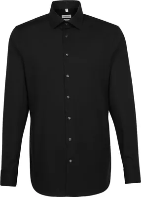 Produktbild von Seidensticker BUSINESS Herren Hemd Langarm Kent Slim-Fit Schwarz 40
