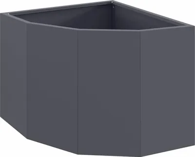 Produktbild von Eckpflanzer Anthrazit 45 x 45 x 35 cm Stahl
