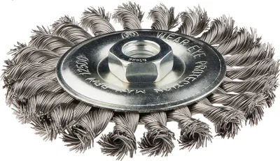 Immagine prodotto di Spazzola metallica GRAPHITE 125 mm x M14, INOX aggraffato Spazzola per smerigliatrice angolare