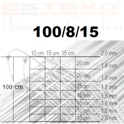 Produktbild von Weidezaun Knotengeflecht Wildzaun 100/8/15 Draht Zaun 50 m Gartenzaun Forstzaun