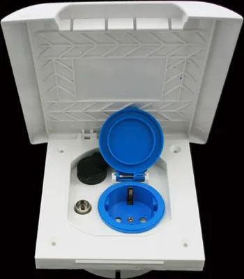 Image de Prise extérieure multifonctionnelle Exclusiv Line - 230V, 12V, SAT pour caravane & camping-car