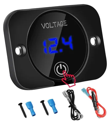 DC Voltmeter 12V/24V LED Digital wasserdicht mit Touch-Schalter