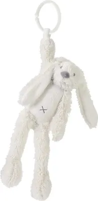 Produktbild von Happy Horse Kuscheltier Hase Richie Anhänger Elfenbein mit Befestigungsclip