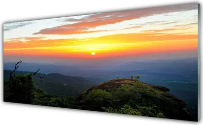 Produktbild von Acrylglasbilder 125x50 Wandbild Druck Gebirge Wälder Landschaft