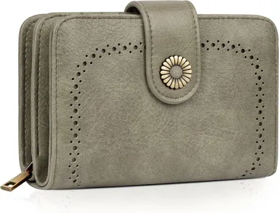 Produktbild von TEUEN Geldbörse Damen Vintage Leder RFID Schutz 10 Kartenfächer große Kapazität