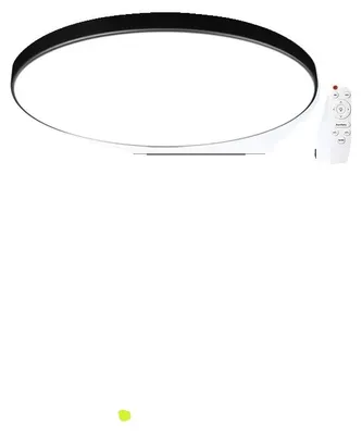 Zdjęcie produktu dla Lampa sufitowa, pilot, regulowane światło RGB, czarny kolor, 40W, zdalnego sterowania