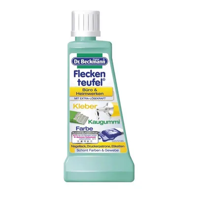 A product shot of a bottle of Dr. Beckmann Fleckenteufel stain remover.