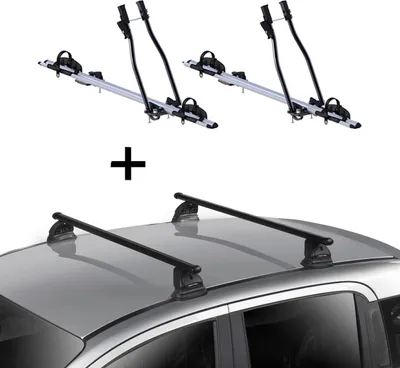 Immagine prodotto di 2x portabici SAGITTAR + portapacchi VDP EVO in acciaio compatibile con Kia Cee'd  (ED) 3-5 porte 2006-2012