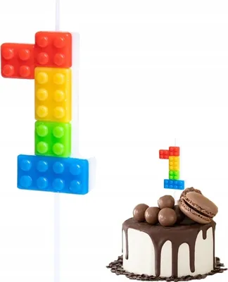 Immagine prodotto di Candela Di Compleanno Lego Numero 1 Colorata Per Festa Di Compleanno