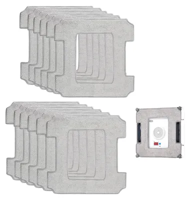 12 Mikrofasertücher für Ecovacs Fensterroboter W1/W2