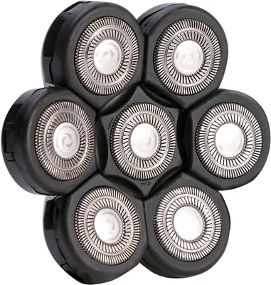 Produktbild von Ersatzklingen für Rasierer, 7 Klingen, geeignet für kahle Köpfe, Edelstahl, Nass- & Trockenrasur