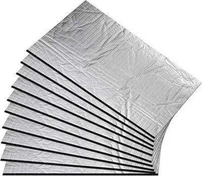 Obrázek produktu pro Izolační desky 250 x 180 mm - Alubutyl - Samolepicí - Pro zvukovou a tepelnou izolaci
