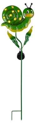 Produktbild von Solar-/Dekoerdspieß "SNAILY" H: 90cm, Lampe für den Außenbereich im Romantik-Style, aus Metall und Kunststoff in grün, 24 x 3,5 x 90 cm, mit keine Angabe – mit Schiebeschalter