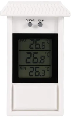 Productafbeelding van Thermometer voor binnen en buiten - Thermometer - Hygrometer - Weerstation - Digitale thermometer - Geschikt voor binnen- en buitengebruik - Wit