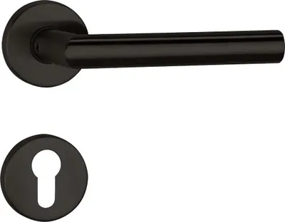 Produktbild von FELGNER Rosetten-Garnitur Como II (Lochung: Profilzylinder, Oberfläche: schwarz matt) Lochung: Profilzylinder Oberfläche: schwarz matt
