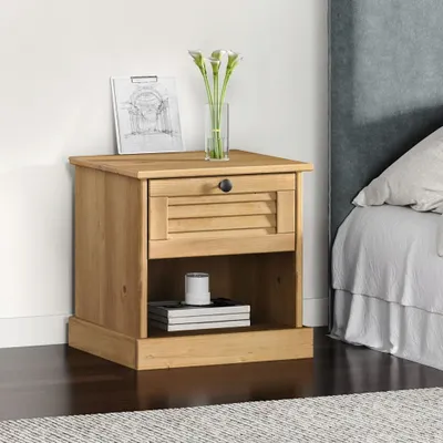 Image de vidaXL Table de nuit VIGO 42x35x42 cm pin massif