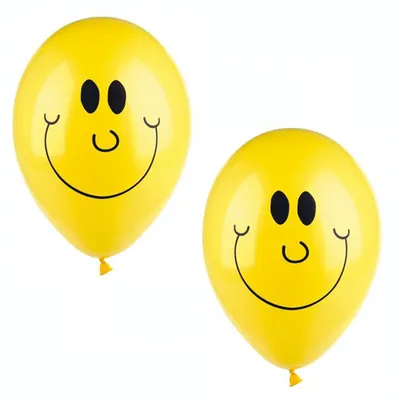 Obrázek produktu pro Papstar Smiley Luftballons Sunny in gelb mit Gesicht 10 Stück