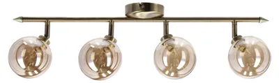 Zdjęcie produktu dla Lampa sufitowa bursztynowe klosze Rodia mosiężno-złota 4xG9x40W metal wym:18x82x10cm IP20 Candellux