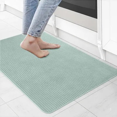 Obrázok produktu pre Dariana Univerzálna rohož Fibra 60 x 90 cm, svetlozelená – protisklzová rohož do kuchyne, kúpeľne a predsiene