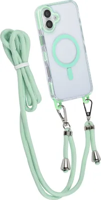 Produktbild von TUNIQ iPhone 16 Plus Back cover case - neck cord -TPU+PC - Green