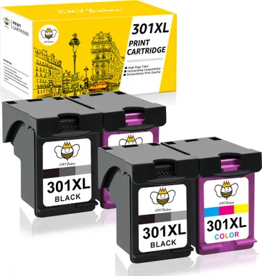 Produktbild von CMYBabee 4er pack 301 XL kompatibel für HP envy 4500 5530 4504 4502 deskjet 2540 1010 3055a 2620
