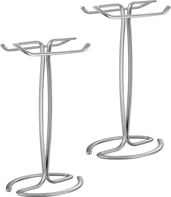 Produktbild von mDesign Handtuchhalter Handtuchständer 2er Set freistehend Metall Silber