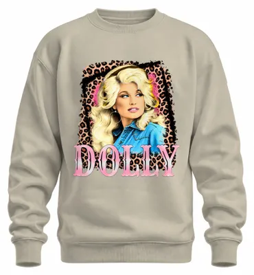 Zdjęcie produktu dla Bluza z kapturem w stylu country, przedstawiająca Dolly Parton, legendę muzyki country, piosenkarkę z zachodu, wizerunek "cowgirl". Rozmiar: L