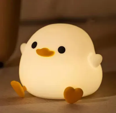 Produktbild von Nachtlicht, Niedliche Silikon Enten Lampe für Kinder, Wiederaufladbare Touch LED Dimmbar Nachttischlampe für Schlafzimmer, Wohnzimmer
