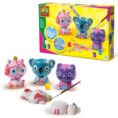 Image de Ses Creative Casting And Painting Glitter Animals (en anglais)