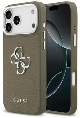 Zdjęcie produktu dla Etui Guess Grained Big 4G do iPhone 17 Pro Max brązowy