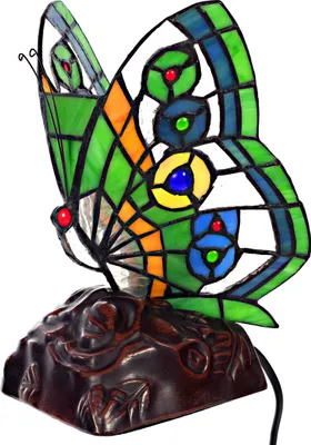 Produktbild von Tischlampe Tiffany-Style Schmetterling 204 Leuchte Dekorationslampe