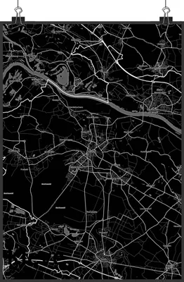 Produktbild von Mr. & Mrs. Panda Poster Kleve DIN A2 - Geschenk, Stadt, drucke, Wandbild, Dorf Karte Landkarte Map Stadtplan, Designposter, wanddeko, Bild