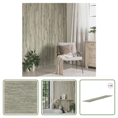 Obrázok produktu pre The Living Store Nástenné panely vzhľad dreva Sivé PVC 4,12 m²