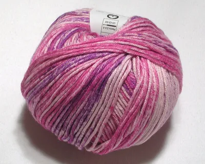 Produktbild von Baumwolle JEANS, geprintetes Baumwollgarn von Katia, Farbe FUCHSIA (102), ca. 120m/50g