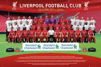Productafbeelding van Voetbal - Poster - Liverpool - Teamfoto 14/15