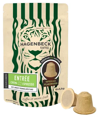 HAGENBECK ENTRÉE Bio-Kaffeekapseln 10 Stück