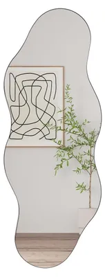 Obrázok produktu pre Zrkadlo na stenu, asymetrický tvar oblaku, 160x60 cm, MDF podklad, bez rámu