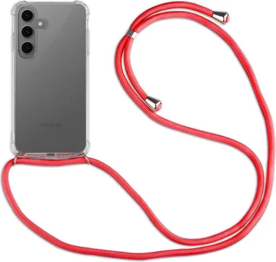 Produktbild von Handykette für Samsung Galaxy S25 FE Handyhülle mit Band Case Hülle mit Kordel Hand Rot