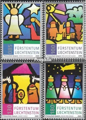 Produktbild von Briefmarken Liechtenstein 2009 Mi 1539-1542 (kompl.Ausg.) gestempelt Weihnachten