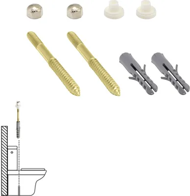 Produktbild von Sanitärkit Befestigung Wc 5x75 mm. Bichromat (2 Stück)
