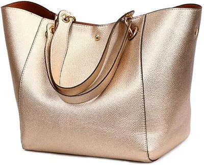 Produktbild von Große Leder-Einkaufstasche für Damen, rosa, wasserdicht