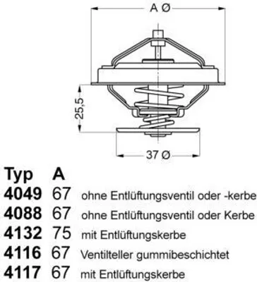 Produktbild von WAHLER Thermostat Kühlmittel 87°C