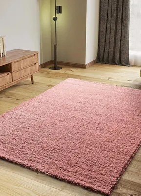 Produktbild von ATTICGO Hochflorteppich ATLAS Einfarbig shaggy in Rosa, 120x180 cm