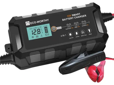 Zdjęcie produktu dla Ładowarka do akumulatorów, napięcie wyjściowe 12V, prąd 10A, kolor czarny